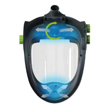 Przyłbica do szlifowania i cięcia OPTREL CLEARMAXX do systemu powietrza e3000x