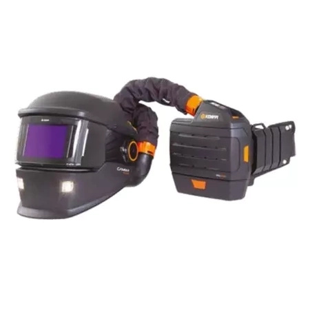 Przyłbica spawalnicza samościemniająca KEMPPI GAMMA GTH3-SFA + system powietrza PFU-210e + torba